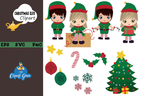 Christmas Elf Clipart Bundle: A Creative Solution for Holiday Crafting Enthusiasts