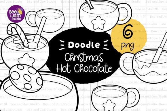 Christmas Hot Choc Clipart for KDP Projects