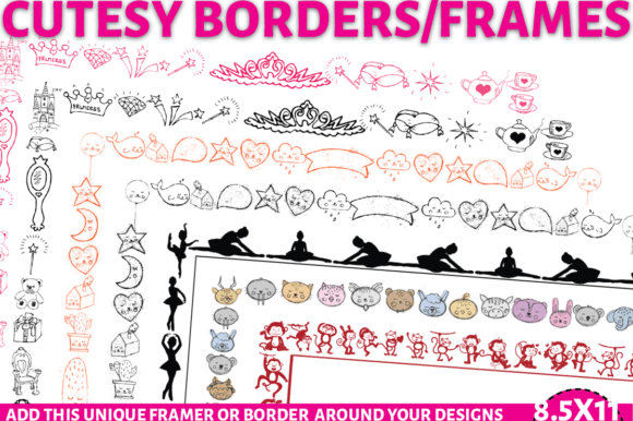 Cutesy Doodle Borders and Frames: Creative Solutions for Digital Design Projects