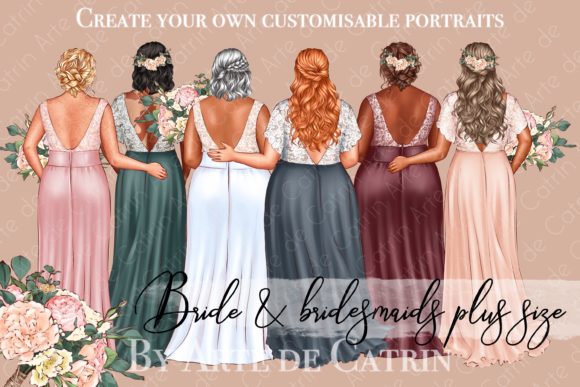Empowering Creativity: The Rise of Bride and Bridesmaids Plus Size Clipart in Modern Design