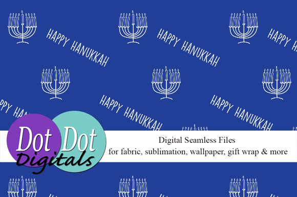 Happy Hanukkah Seamless on Royal Blue: A Versatile Design for Modern Creative Projects