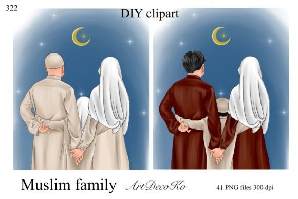 Islamic Muslim Family DIY Set: Elevating Design with Cultural Depth