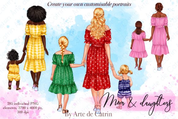 Mom and Daughters Clipart for Mother's Day: A Creative Resource Done Right